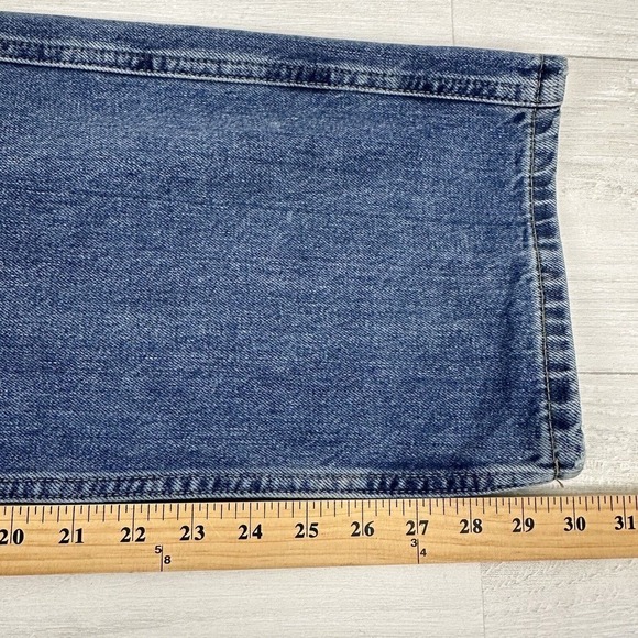 BDG Urban Outfitters Cargo Skate Jeans Women Sz 27 Blue Elastic Waist Wide Leg - Picture 14 of 16